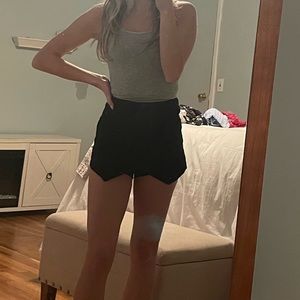 Black mini envelope skort